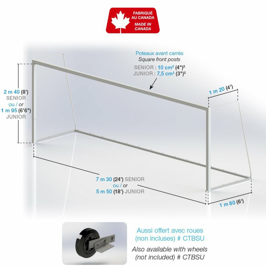 Soccer * | Aluminum Soccer Goals, Square Front Posts