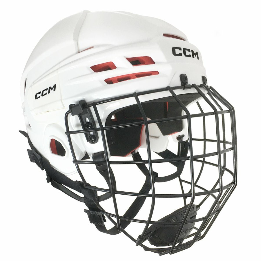 HocClearance * | Ccm Tacks 70 Ice Hockey Certified Helmet With Facemask, White