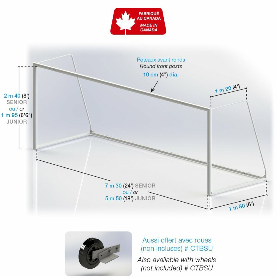 Soccer * | Aluminum Soccer Goals, Round Front Posts