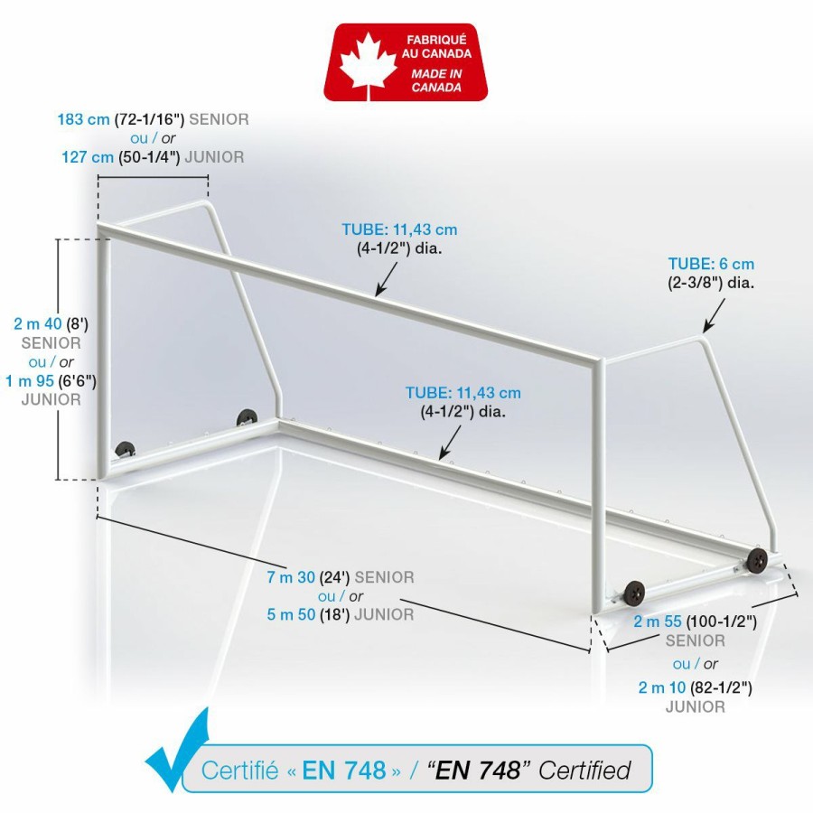 Soccer * | Aluminum Soccer Goals, Certified Standard En 748