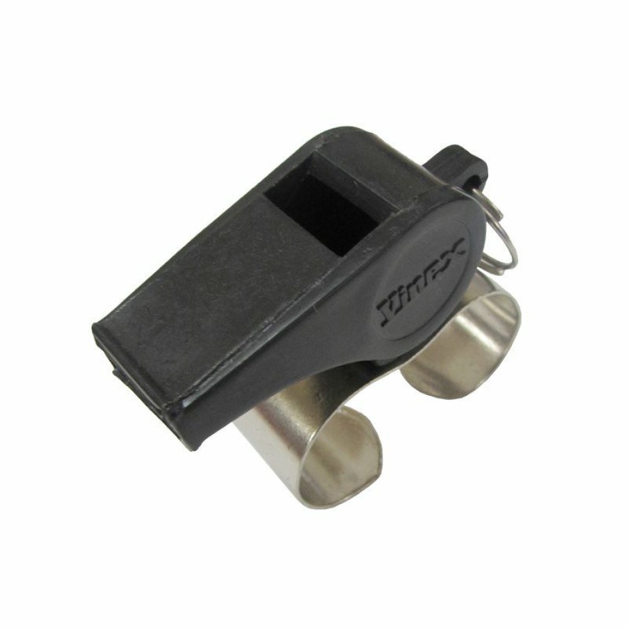 Whistles * | Large Whistle, Black Plastic With Finger Grip