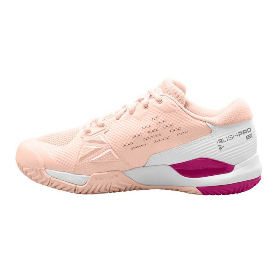 Shoes * | Wilson Rush Pro Ace Wide Shoe Women'S Scallop Shell/White/Baton Rouge