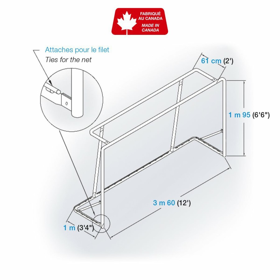 Soccer * | Mini-Soccer Steel Goals 6'6 High