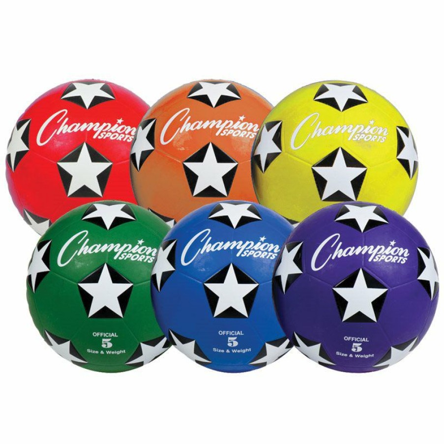 Soccer * | Set Of 6 Rubber Soccer Balls