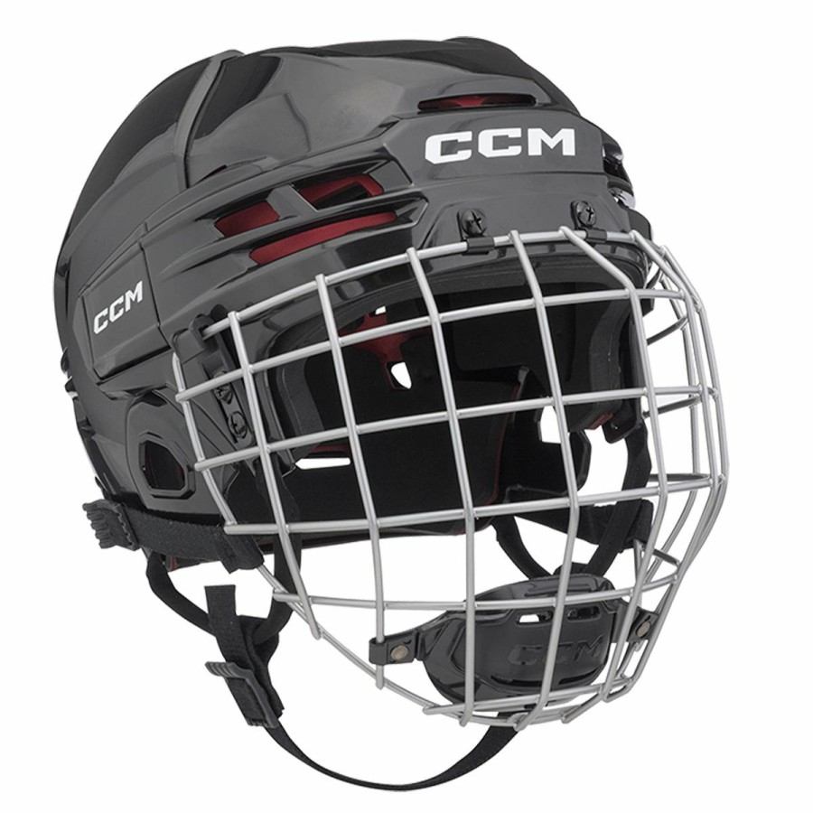 HocBest * | Ccm Tacks 70 Ice Hockey Certified Helmet With Facemask, Black