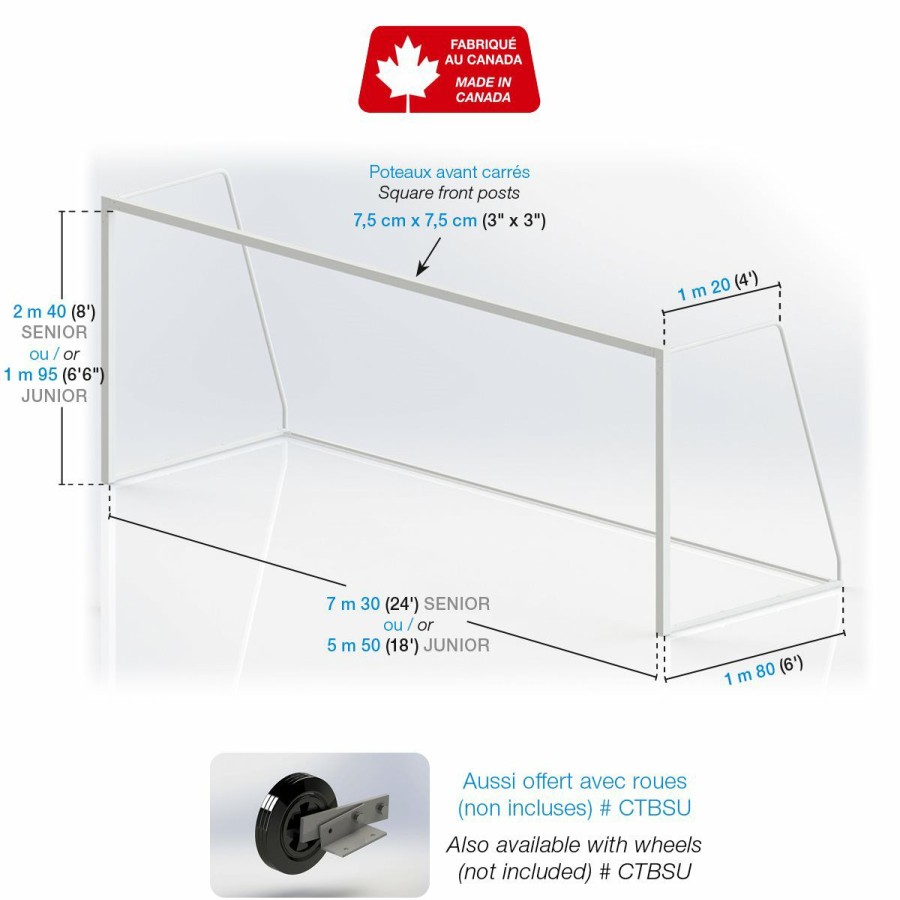 Soccer * | Steel Soccer Goals, Square Front Posts